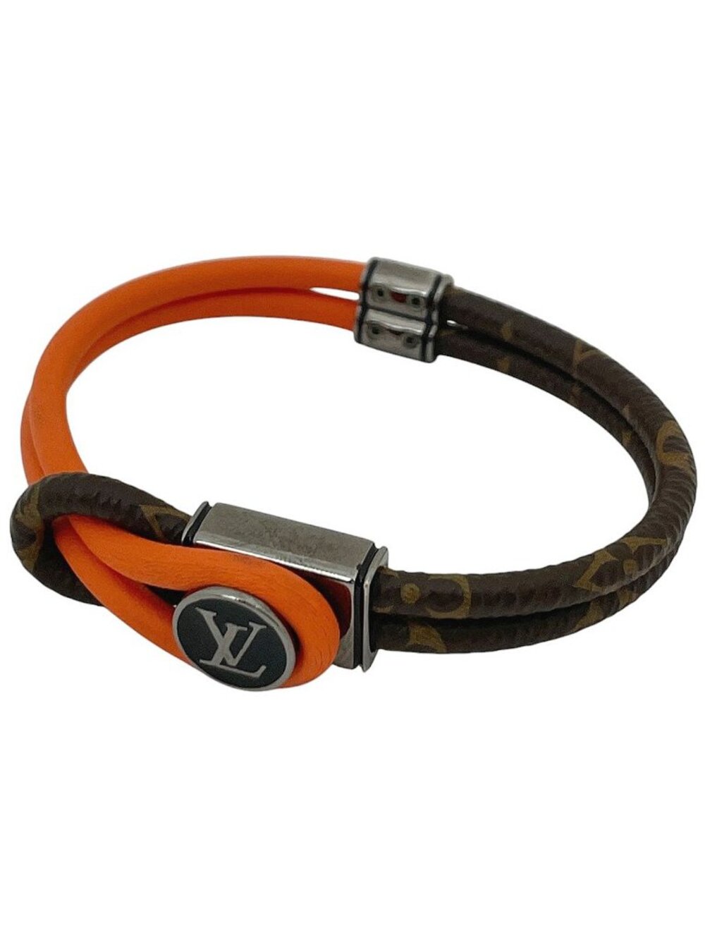 Louis Vuitton Bracelet Loop It Monogram Brown Orange